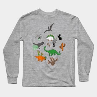 Dinosaur Desert - fun dinosaurs by Cecca Designs Long Sleeve T-Shirt